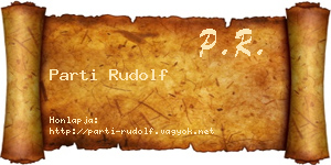Parti Rudolf névjegykártya